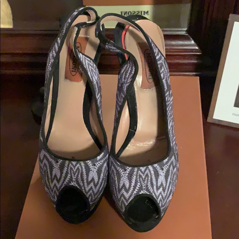 Beautiful platform Missoni heels.